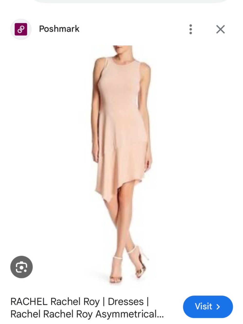 RACHEL Rachel Roy Peach Asymmetrical Sleeveless Dress